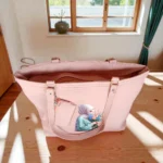 Printed Ladies Tote Bag – Soft Pink - Image 6
